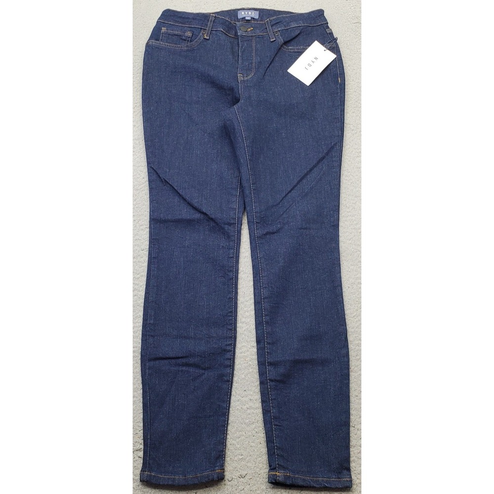 NYDJ Lift Tuck Skinny Jeans Womens 4 Blue Denim Dark Wash Streetwear MSSD8706